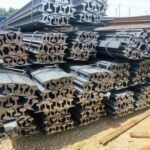 Steel Rails Track 55Q Q235 R50 65 Light Heavy Rails Train Hot Rolling Used Guard Railroad Tubular Steel Railing Prices